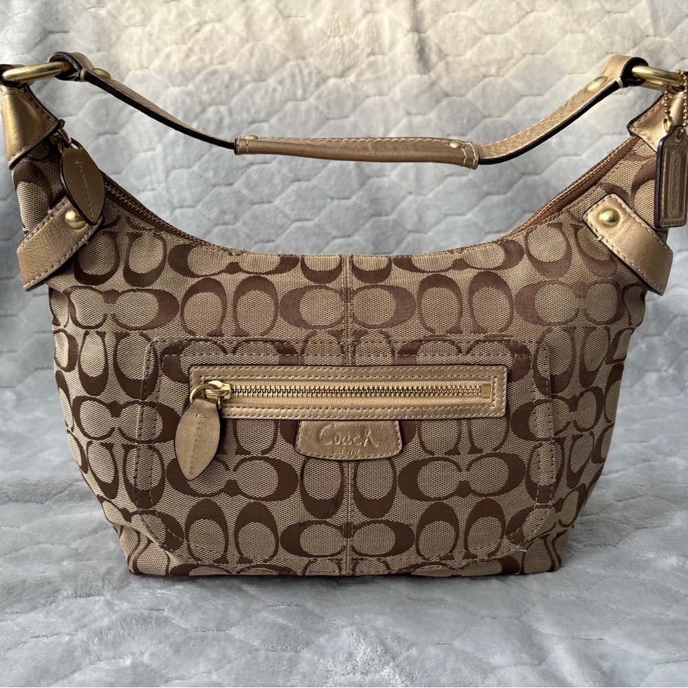 Authentic Coach Penelope signature Khaki Tote